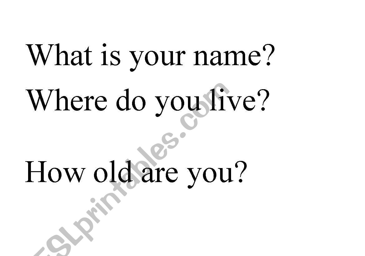 English Worksheets What s Your Name 
